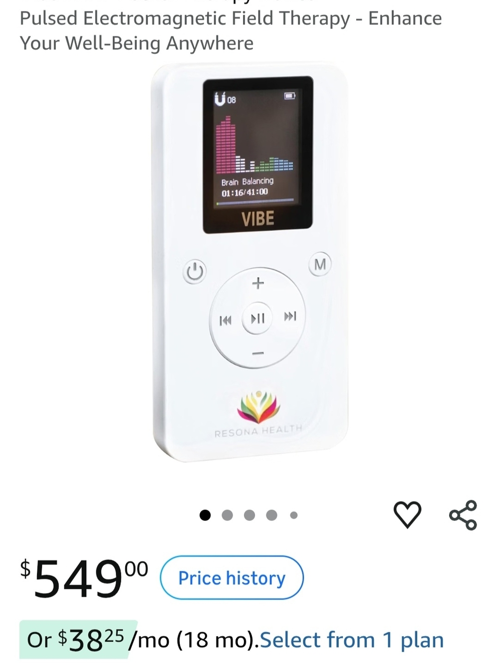 VIBE Portable PEMF Device - White